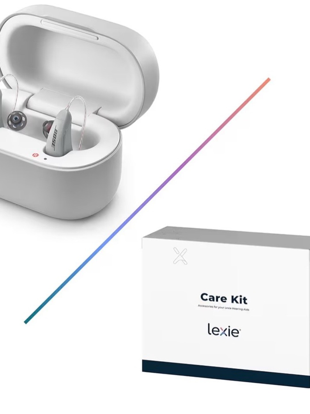 Lexie B2 OTC Hearing Aids Powered by Bose with Cleaning Care Kit Bundle